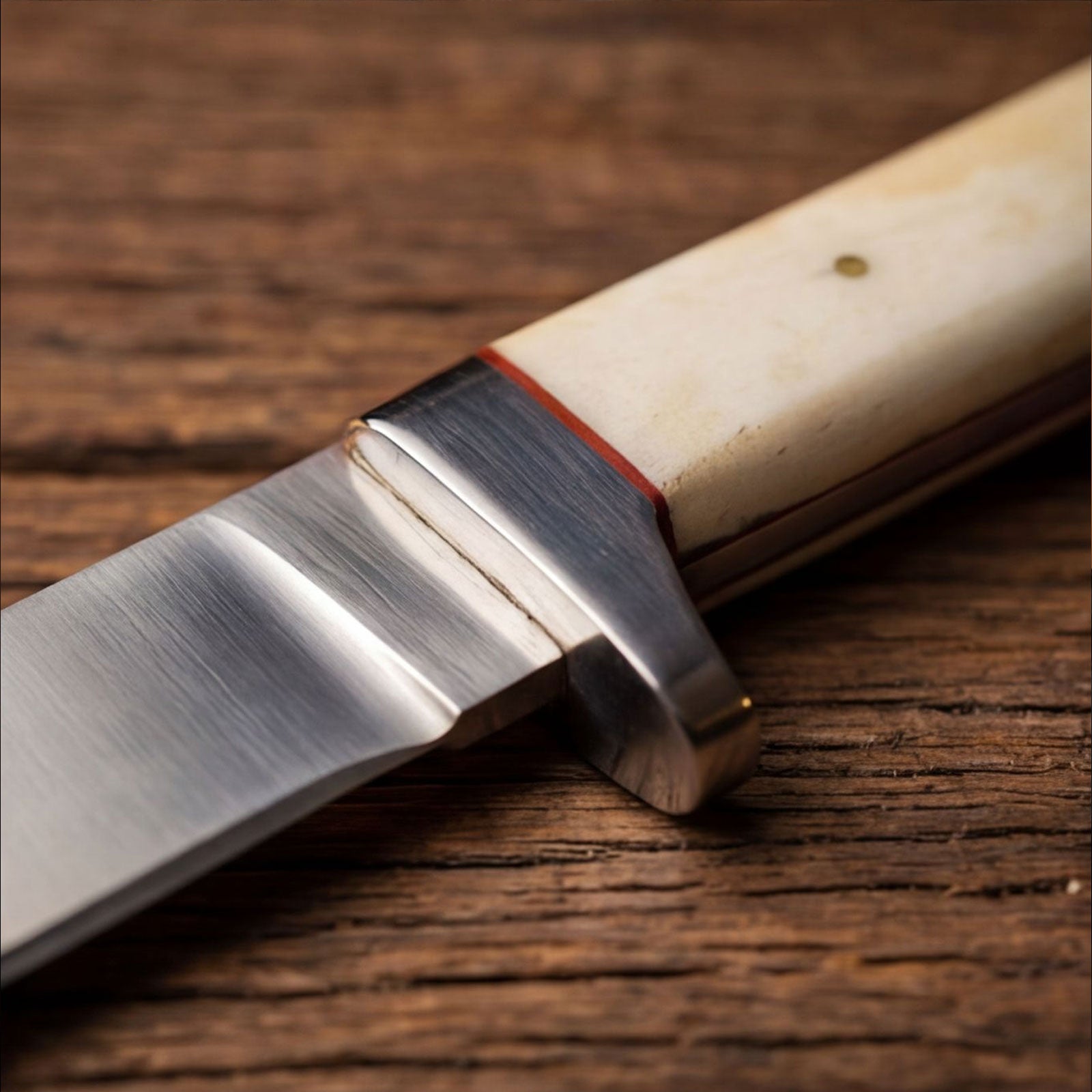 Handmade J2 Steel Skinner Knife 8” Camel Bone Handle Drop Point