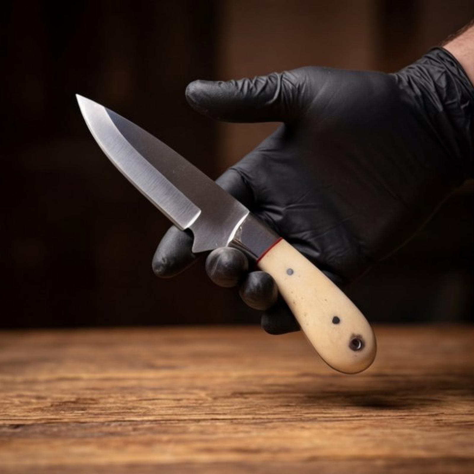 Handmade J2 Steel Skinner Knife 8” Camel Bone Drop Point