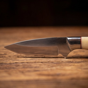 Handmade J2 Steel Skinner Knife 8” Camel Bone Drop Point
