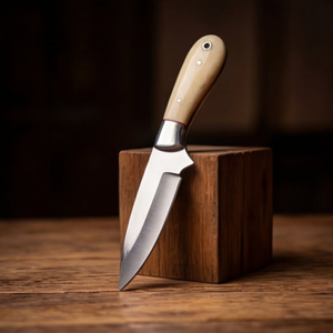 Handmade J2 Steel Skinner Knife 8” Camel Bone Drop Point