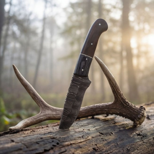 Handmade Damascus Skinner Knife 8” Pakka & Walnut Handle