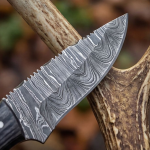 Handmade Damascus Skinner Knife 8” Pakka & Walnut Handle