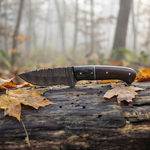 Handmade Damascus Skinner Knife 8” Pakka & Walnut Handle