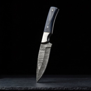 Handmade Damascus Skinner Knife 8” Steel Bolster Pakka Handle