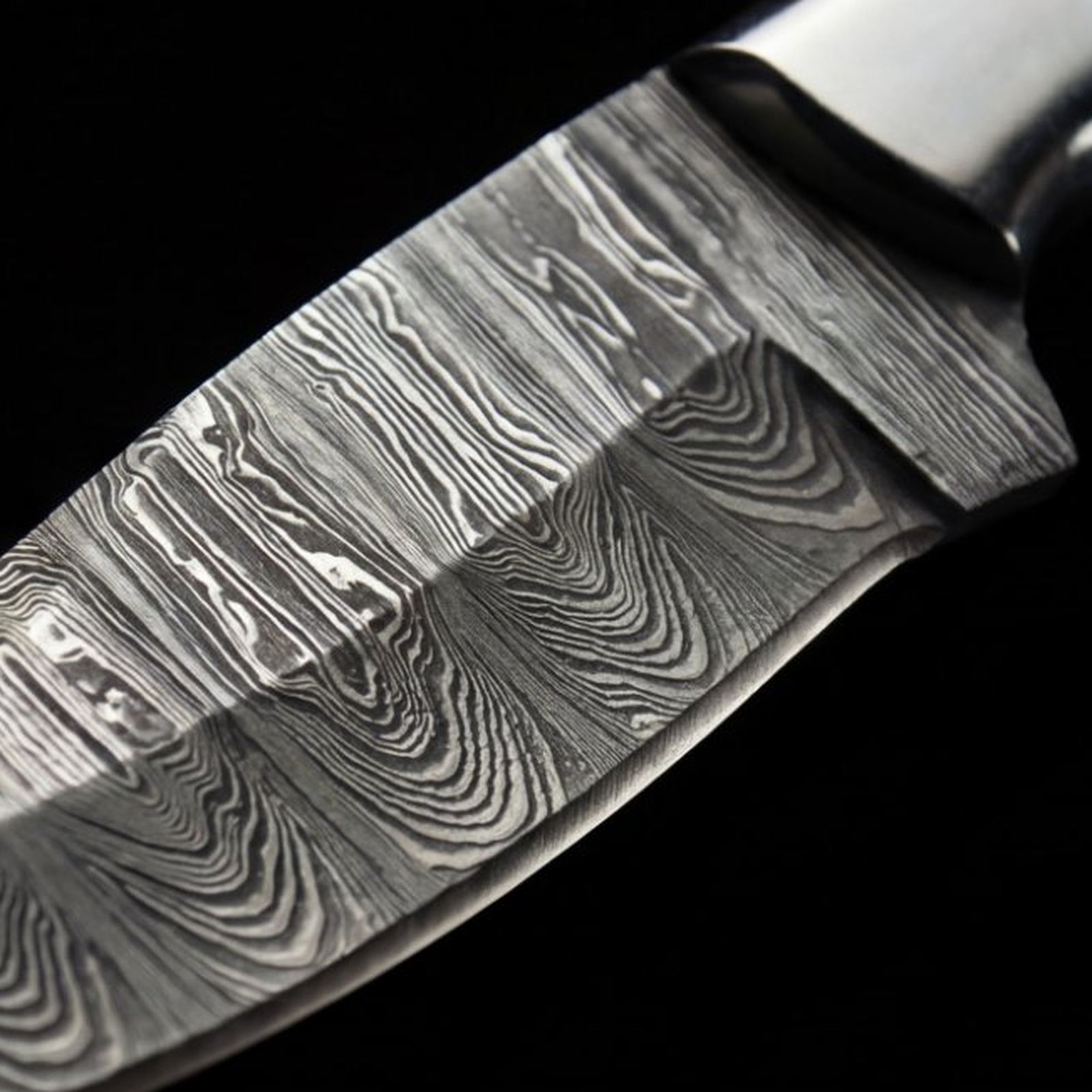 Handmade Damascus Skinner Knife 8” Steel Bolster Pakka Handle