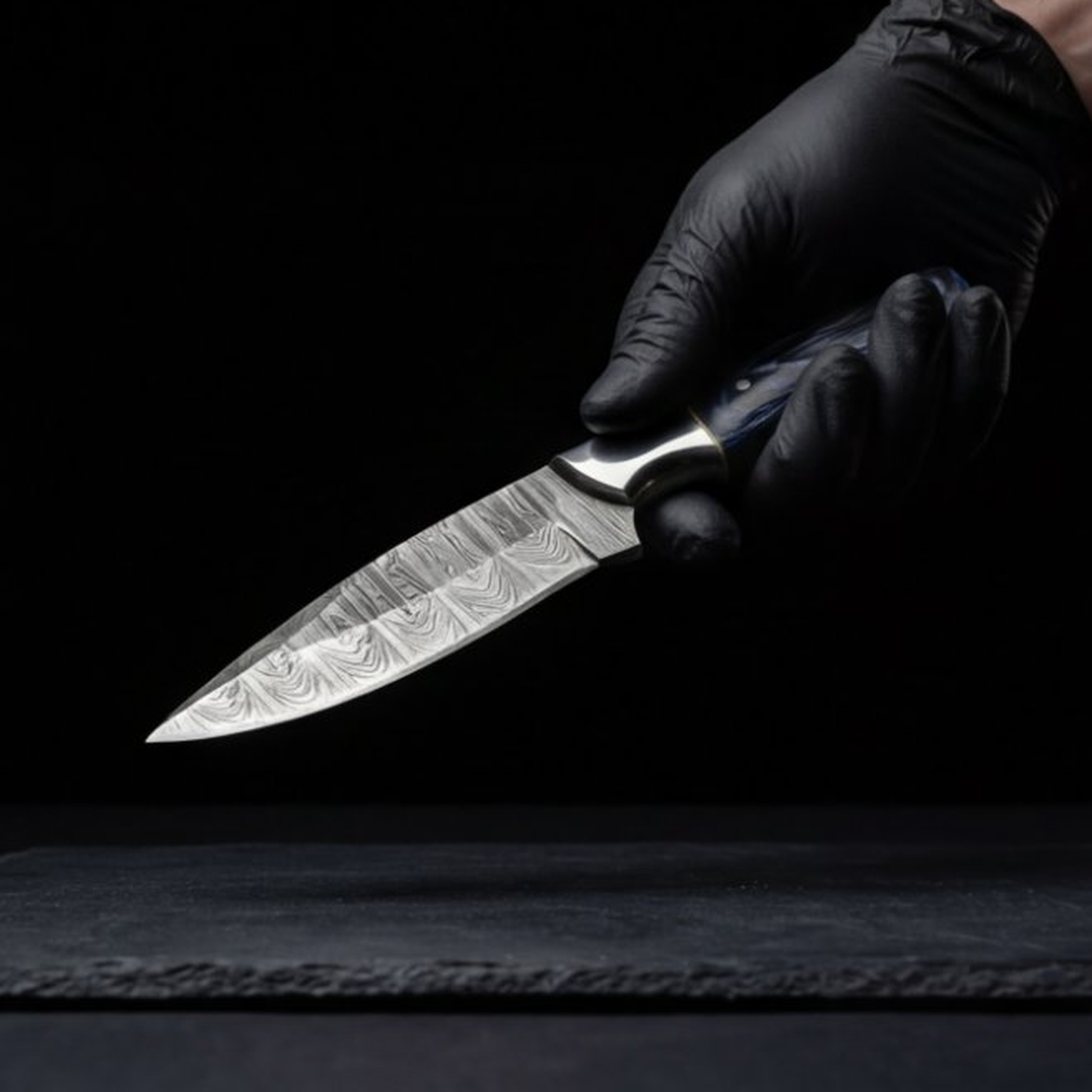 Handmade Damascus Skinner Knife 8” Steel Bolster Pakka Handle