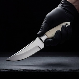 Handmade J2 Steel Skinner Knife 8” Camel Bone Clip Point