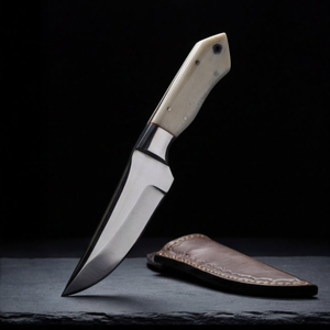 Handmade J2 Steel Skinner Knife 8” Camel Bone Clip Point