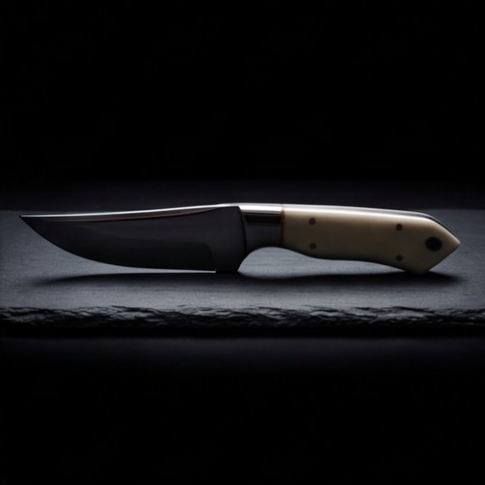 Handmade J2 Steel Skinner Knife 8” Camel Bone Clip Point