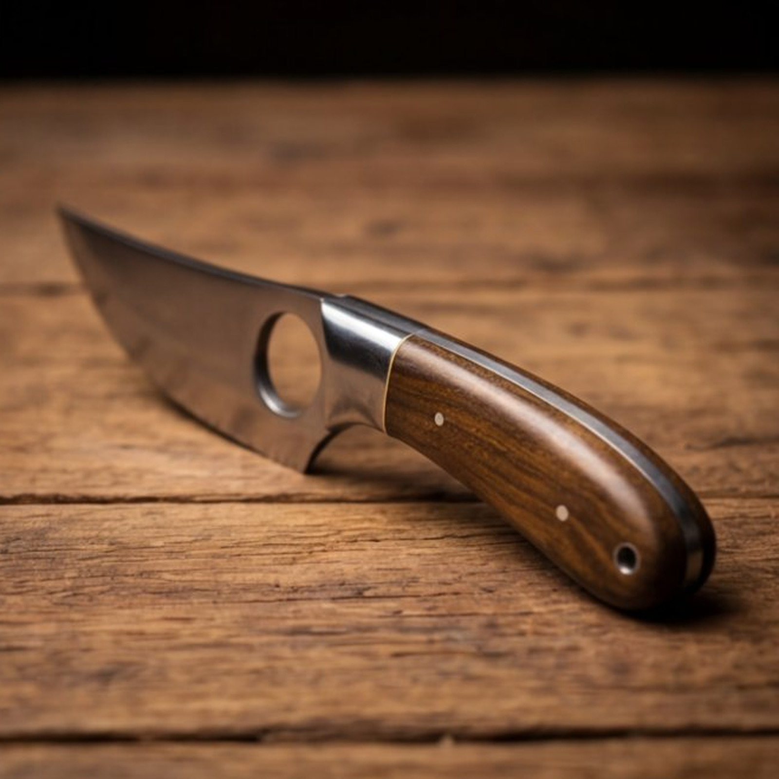 Handmade J2 Steel Skinner Knife 8” Walnut Handle Clip Point