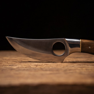 Handmade J2 Steel Skinner Knife 8” Walnut Handle Clip Point