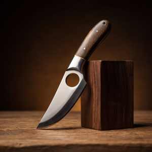 Handmade J2 Steel Skinner Knife 8” Walnut Handle Clip Point