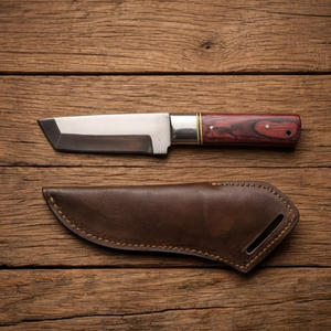 Handmade J2 Steel Tanto Knife 8” Pakka Wood Handle
