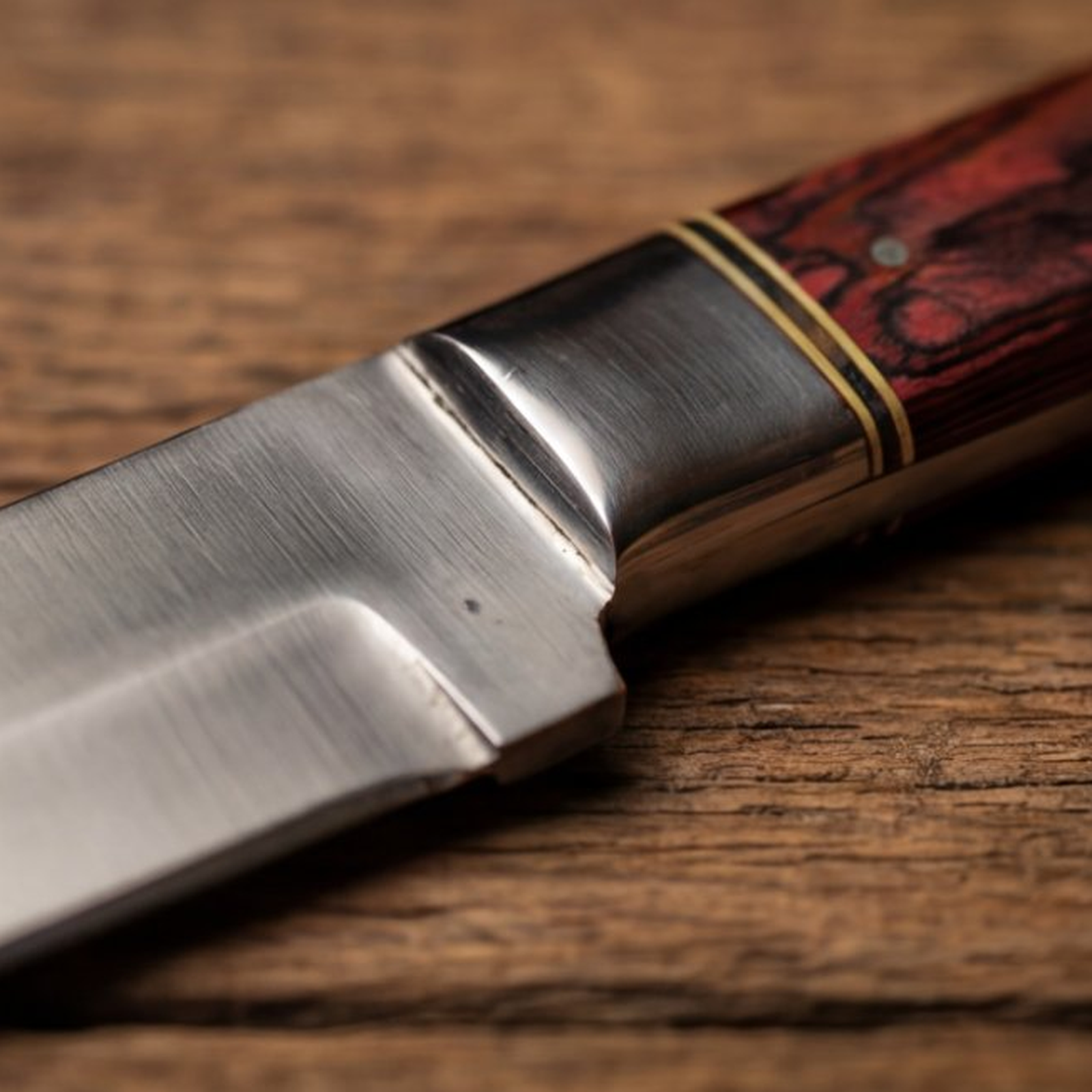 Handmade J2 Steel Tanto Knife 8” Pakka Wood Handle
