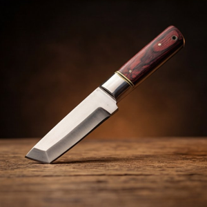 Handmade J2 Steel Tanto Knife 8” Pakka Wood Handle