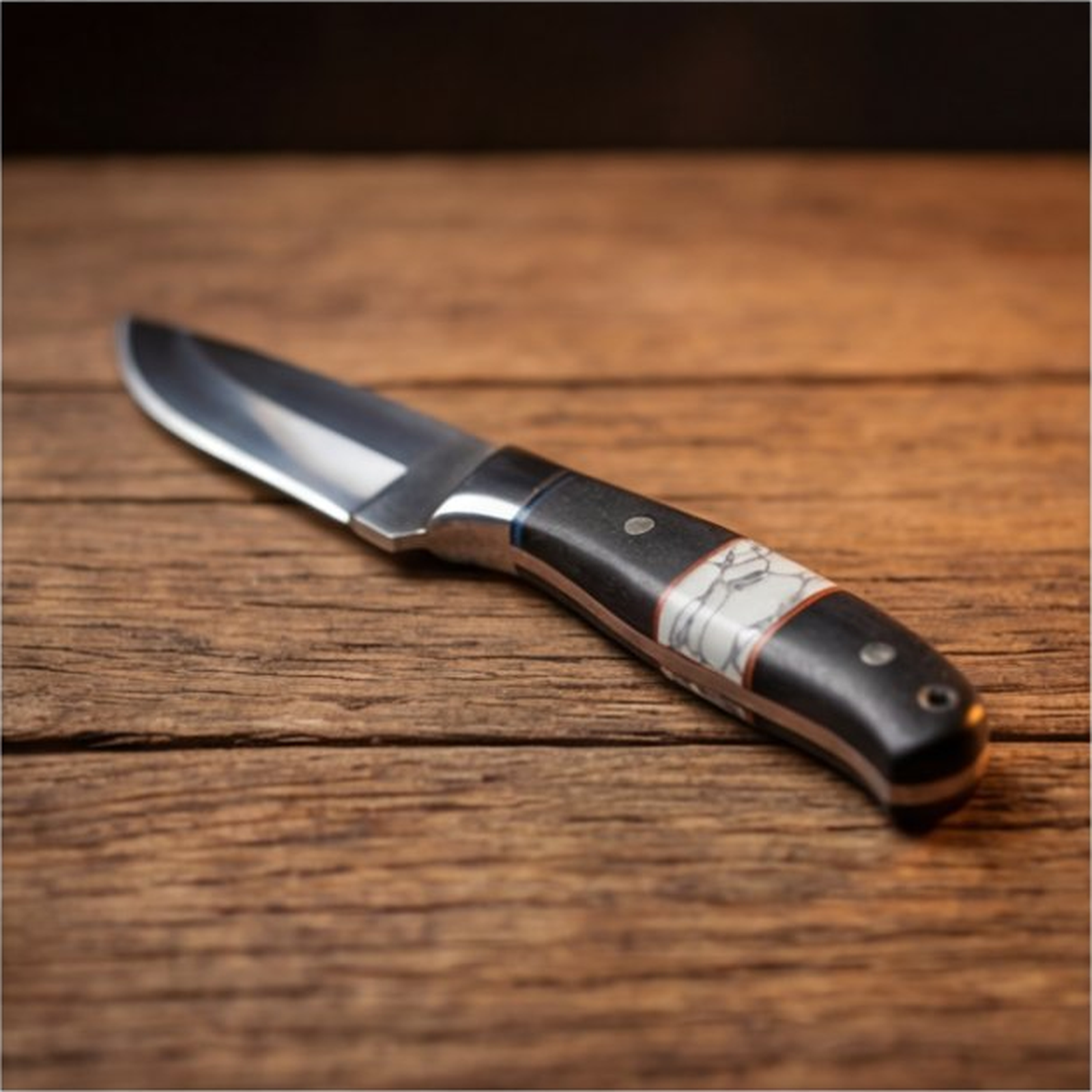 Handmade J2 Steel Skinner Knife 9” Wenge Wood Resin Handle
