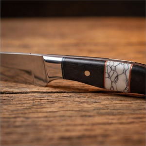 Handmade J2 Steel Skinner Knife 9” Wenge Wood Resin Handle