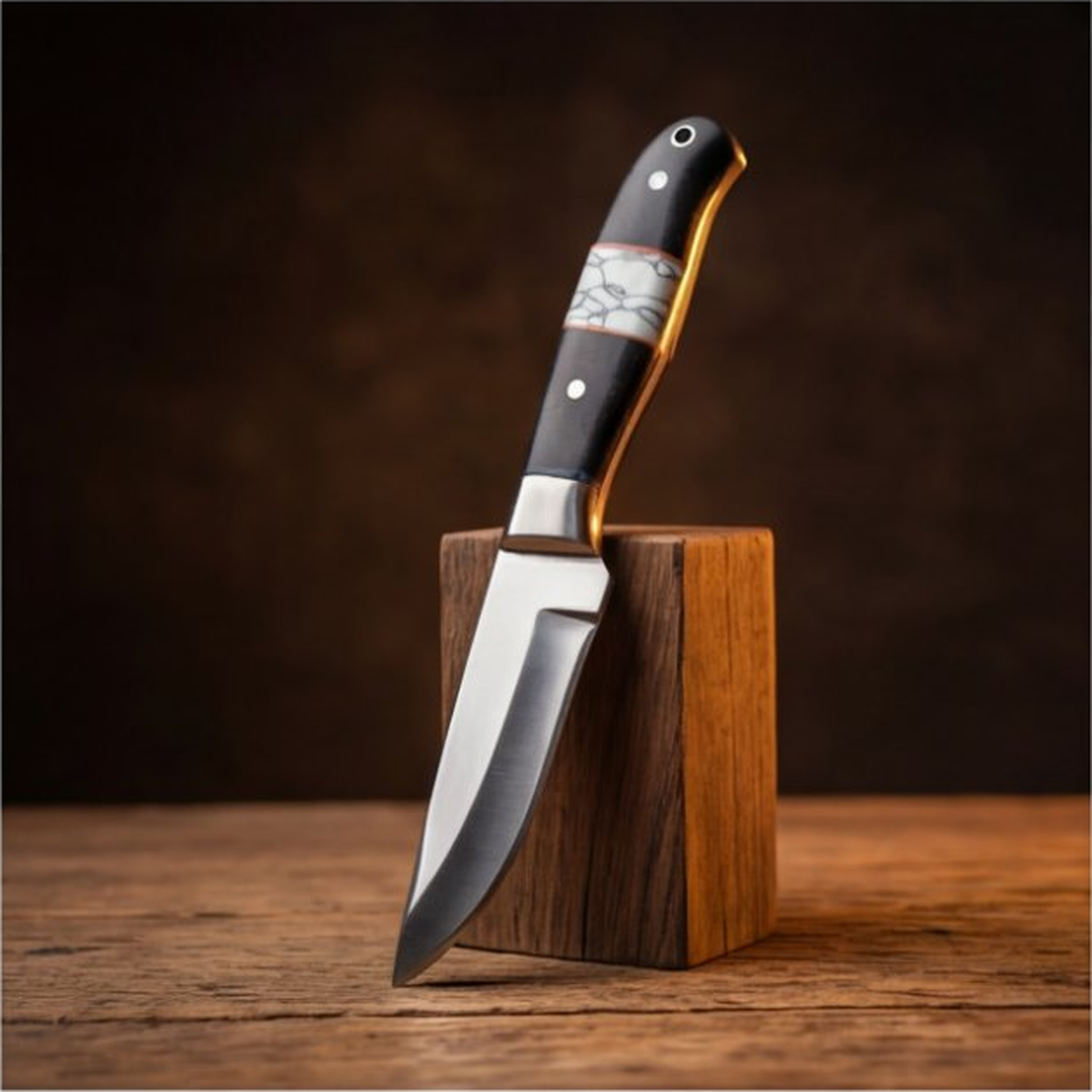 Handmade J2 Steel Skinner Knife 9” Wenge Wood Resin Handle