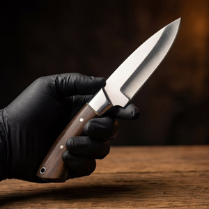 Handmade J2 Steel Skinner Knife 8” Walnut Handle Drop Point