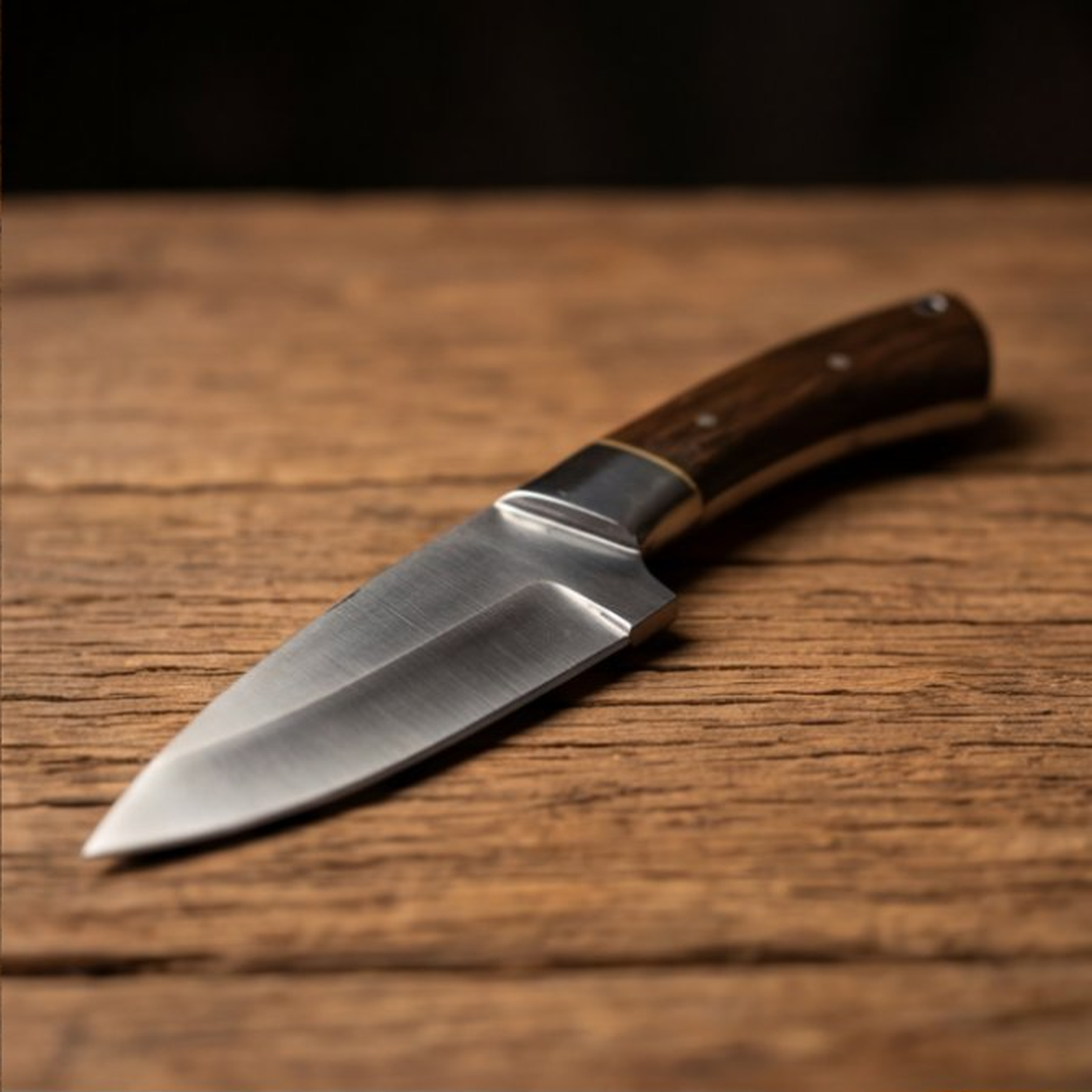 Handmade J2 Steel Skinner Knife 8” Walnut Handle Drop Point