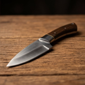 Handmade J2 Steel Skinner Knife 8” Walnut Handle Drop Point