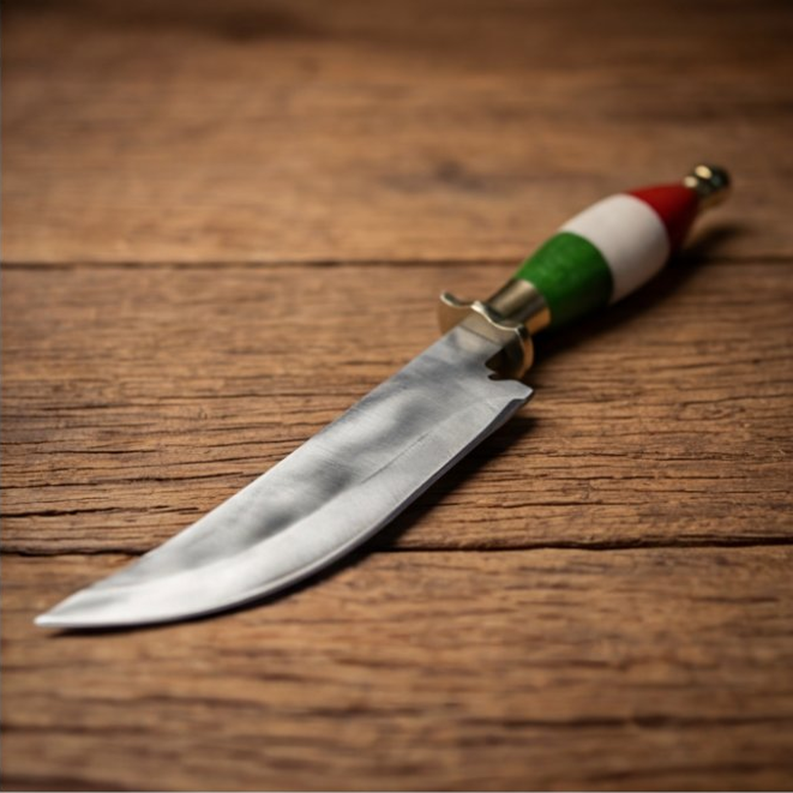 Handmade J2 Steel Hunting Knife 12” Resin Handle Clip Point