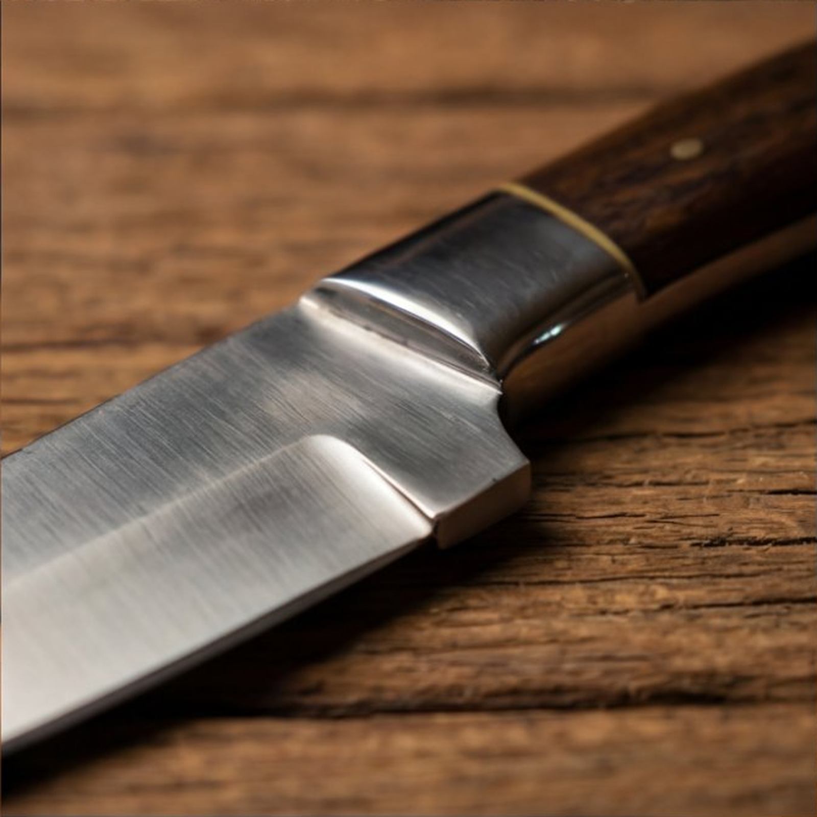 Handmade J2 Steel Skinner Knife 8” Walnut Handle Drop Point