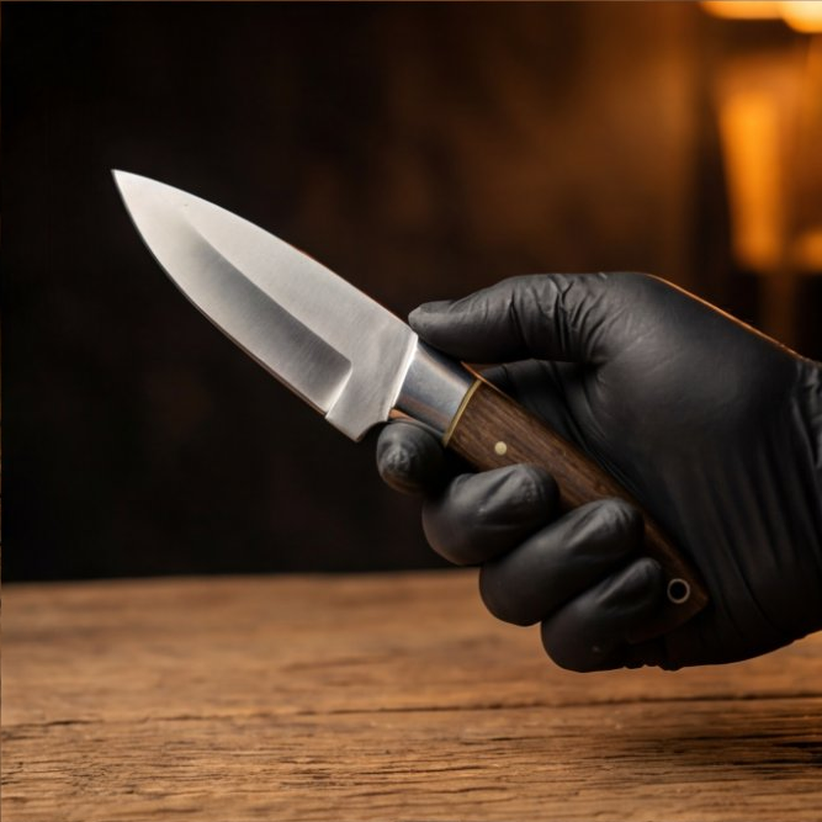 Handmade J2 Steel Skinner Knife 8” Walnut Handle Drop Point