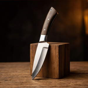 Handmade J2 Steel Skinner Knife 8” Walnut Handle Drop Point