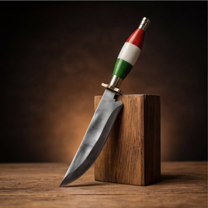 Handmade J2 Steel Hunting Knife 12” Resin Handle Clip Point