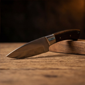 Handmade J2 Steel Skinner Knife 8” Walnut Handle Drop Point