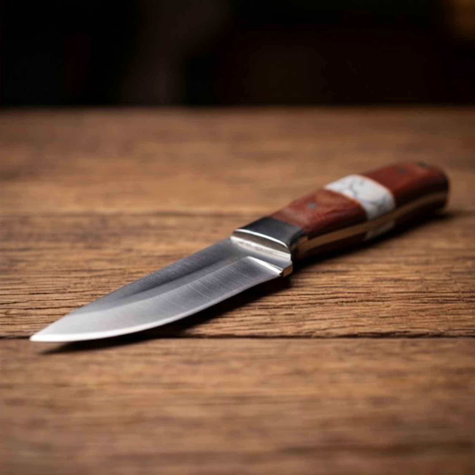 Handmade J2 Steel Skinner Knife 9” Resin Handle Straight Back
