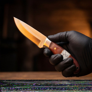 Handmade J2 Steel Skinner Knife 9” Resin Handle Straight Back
