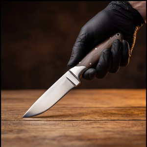 Handmade J2 Steel Skinner Knife 9” Walnut Handle Straight Back