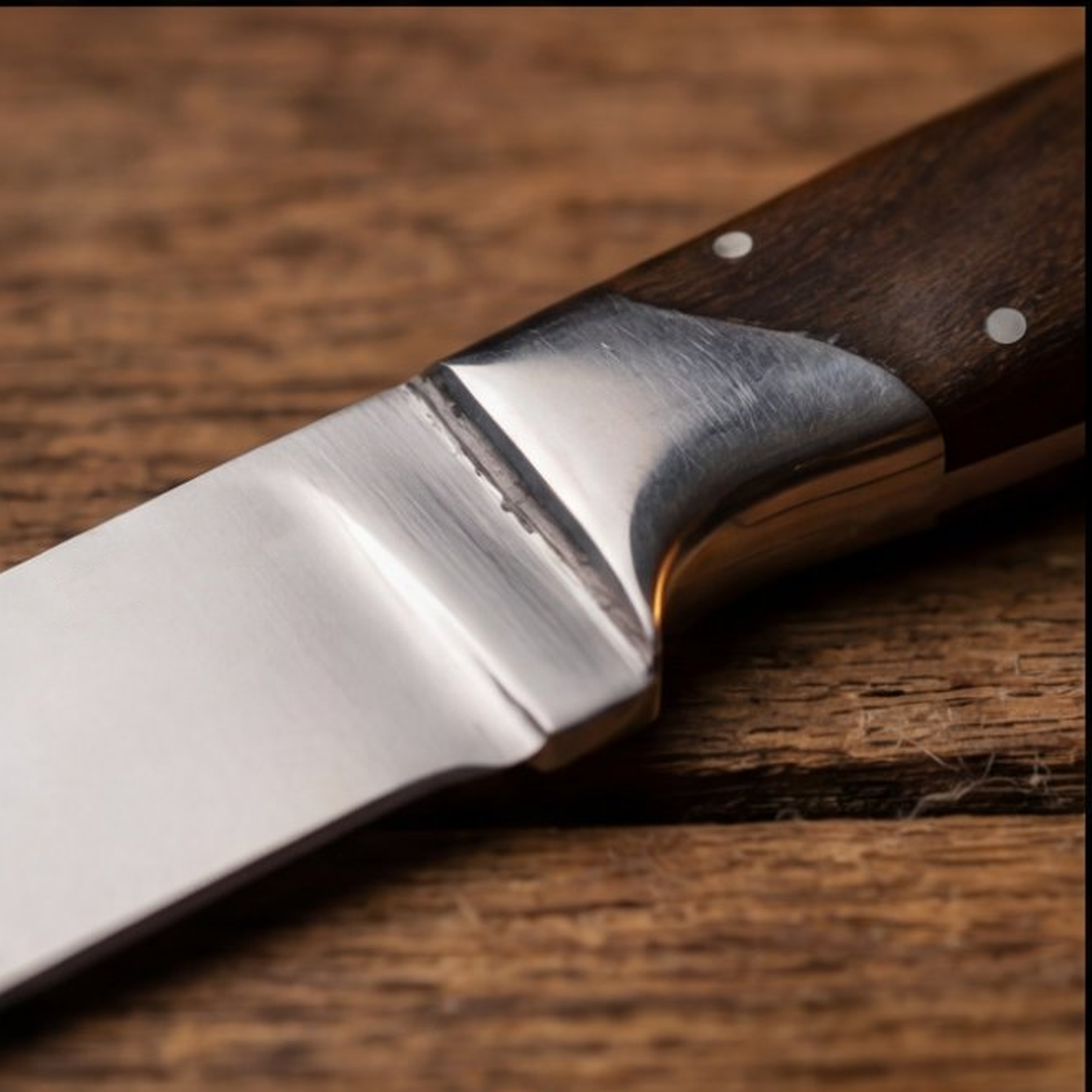 Handmade J2 Steel Skinner Knife 9” Walnut Handle Straight Back