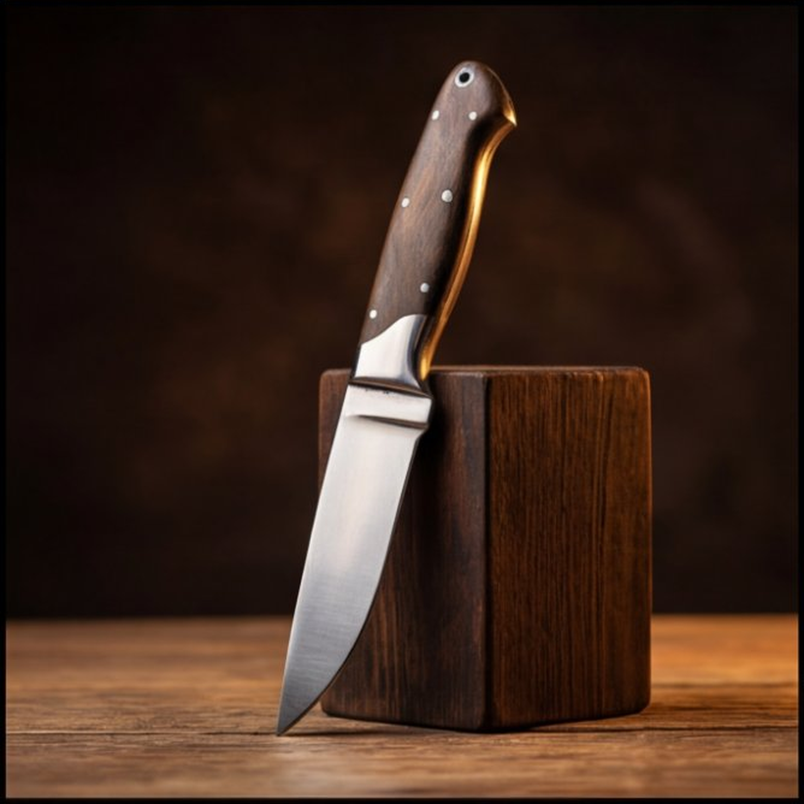 Handmade J2 Steel Skinner Knife 9” Walnut Handle Straight Back