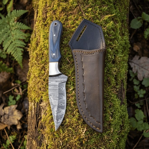 Handmade Damascus Skinner Knife 8” Pakka Wood Clip Point