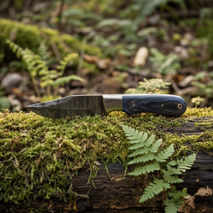 Handmade Damascus Skinner Knife 8” Pakka Wood Clip Point
