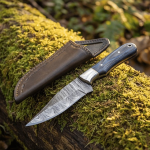 Handmade Damascus Skinner Knife 8” Pakka Wood Clip Point