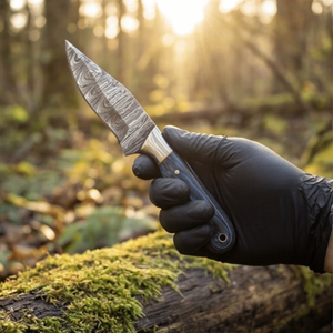 Handmade Damascus Skinner Knife 8” Pakka Wood Clip Point