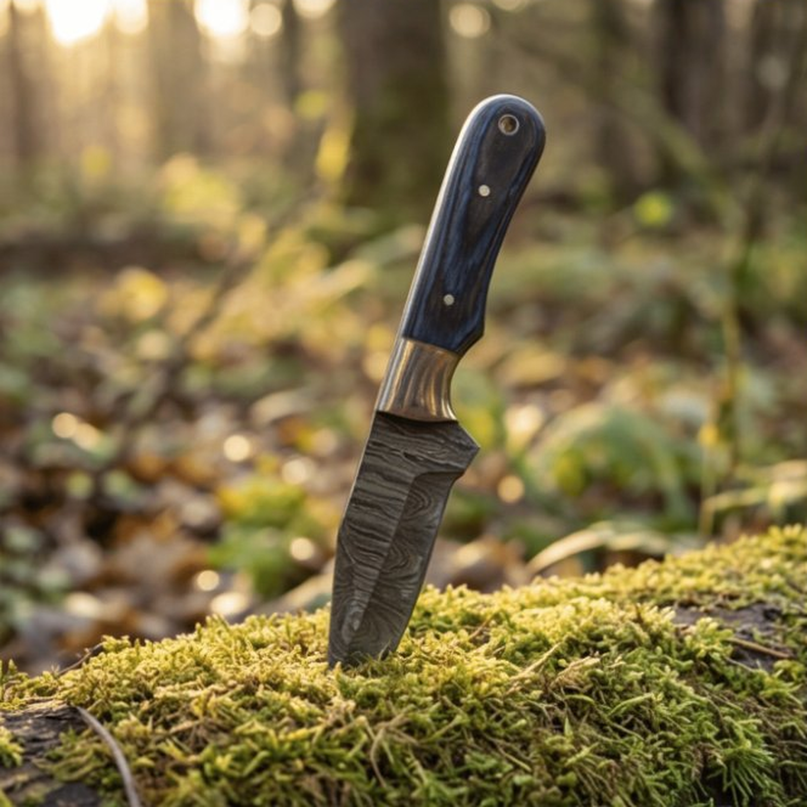 Handmade Damascus Skinner Knife 8” Pakka Wood Clip Point