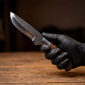 Handmade J2 Steel Skinner Knife 8” Walnut Handle Straight Back
