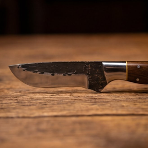 Handmade J2 Steel Skinner Knife 8” Walnut Handle Straight Back