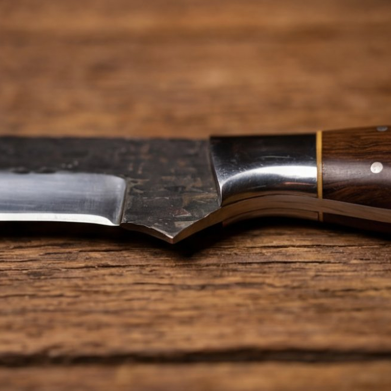 Handmade J2 Steel Skinner Knife 8” Walnut Handle Straight Back