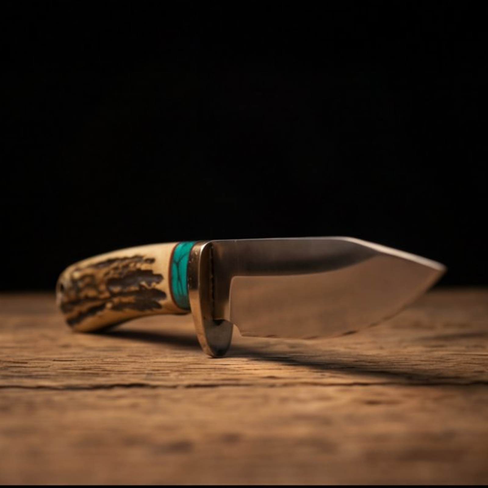 Handmade J2 Steel Skinner Knife 8” Stag Horn Handle Drop Point