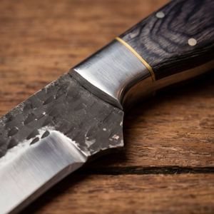 Handmade J2 Steel Skinner Knife 8” Pakka Wood Straight Back