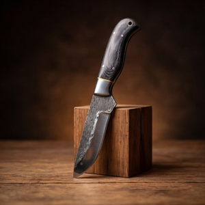 Handmade J2 Steel Skinner Knife 8” Pakka Wood Straight Back