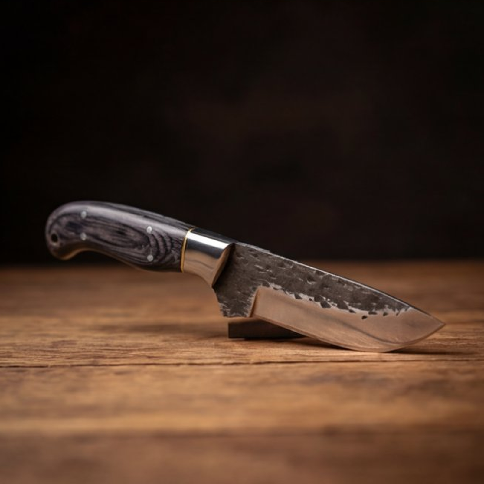 Handmade J2 Steel Skinner Knife 8” Pakka Wood Straight Back