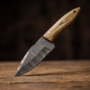 Handmade Damascus Skinner Knife 8” Pakka Wood Clip Point