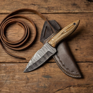 Handmade Damascus Skinner Knife 8” Pakka Wood Clip Point